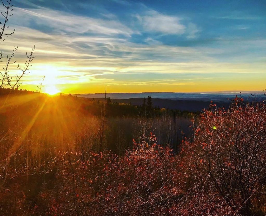 Morning sunrise near Durango Colorado.