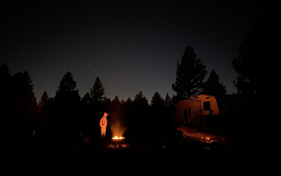 Hunting Campfire Under Stars