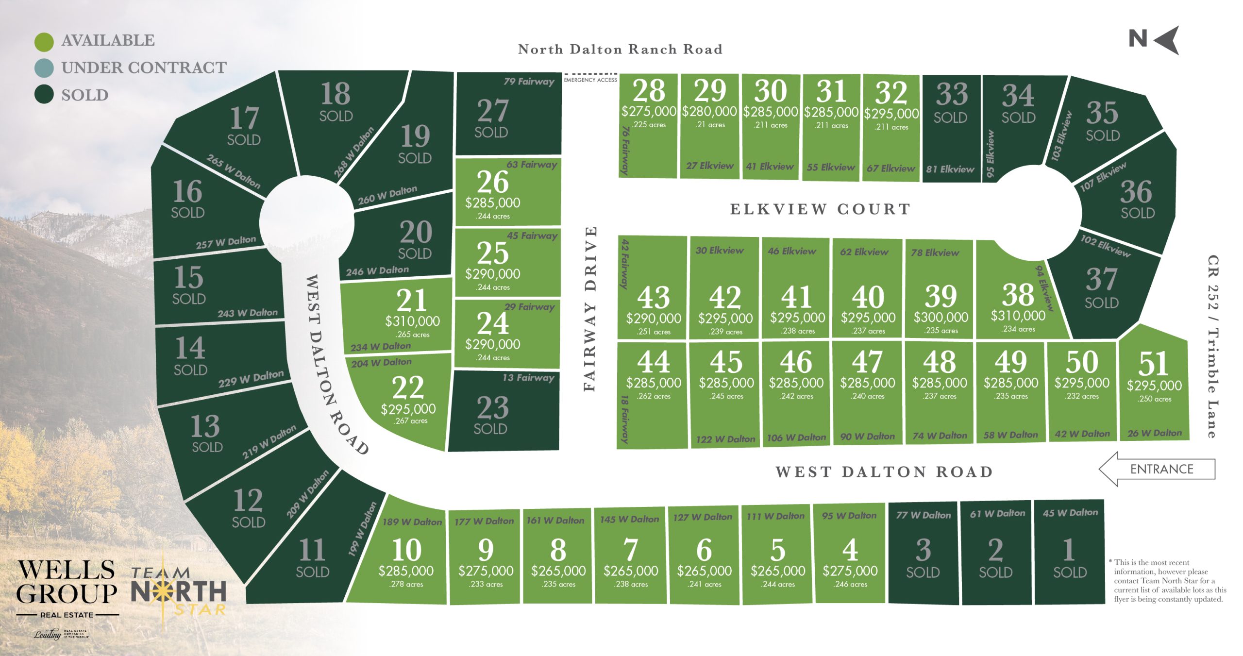 North Dalton Ranch Road Map